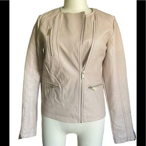 Women’s Faux Leather Zipper Jacket